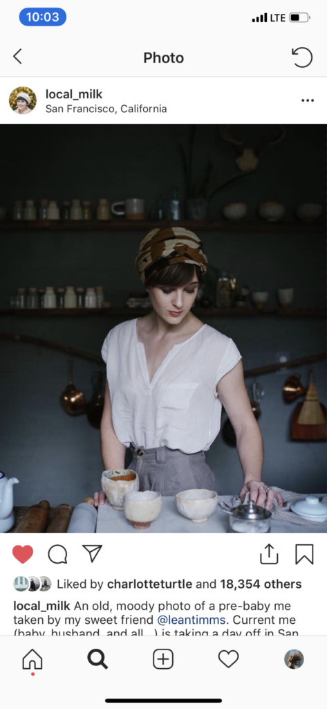 Screenshot of Beth Kirby in her kitchen on Instagram